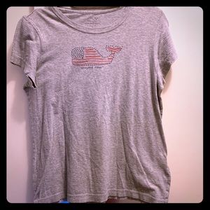 Vineyard Vines flag whale tee